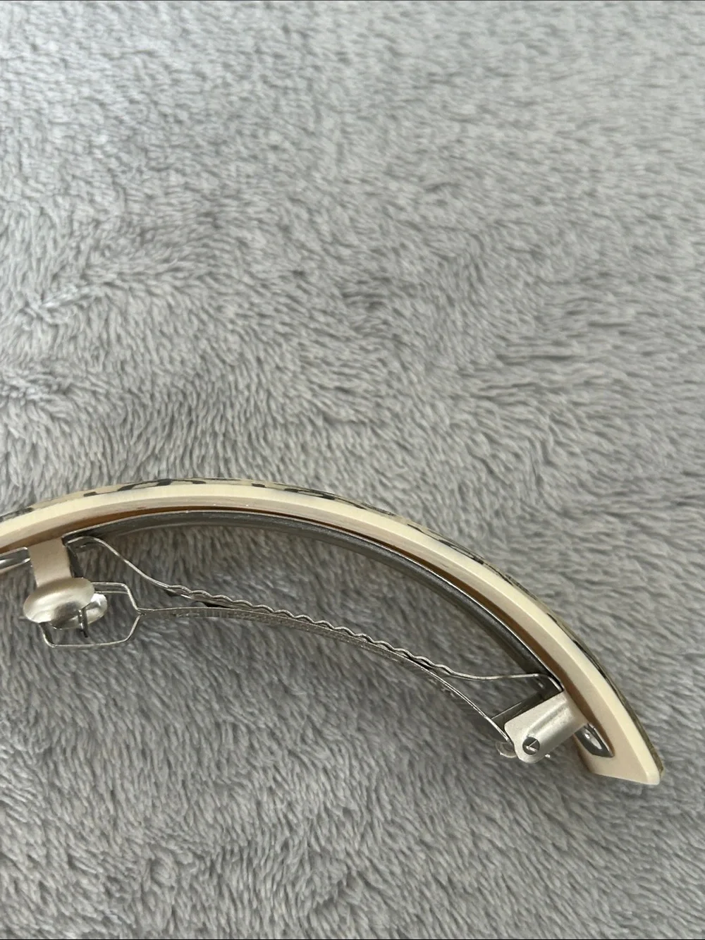 Ivory and Black Logo Printed Headband